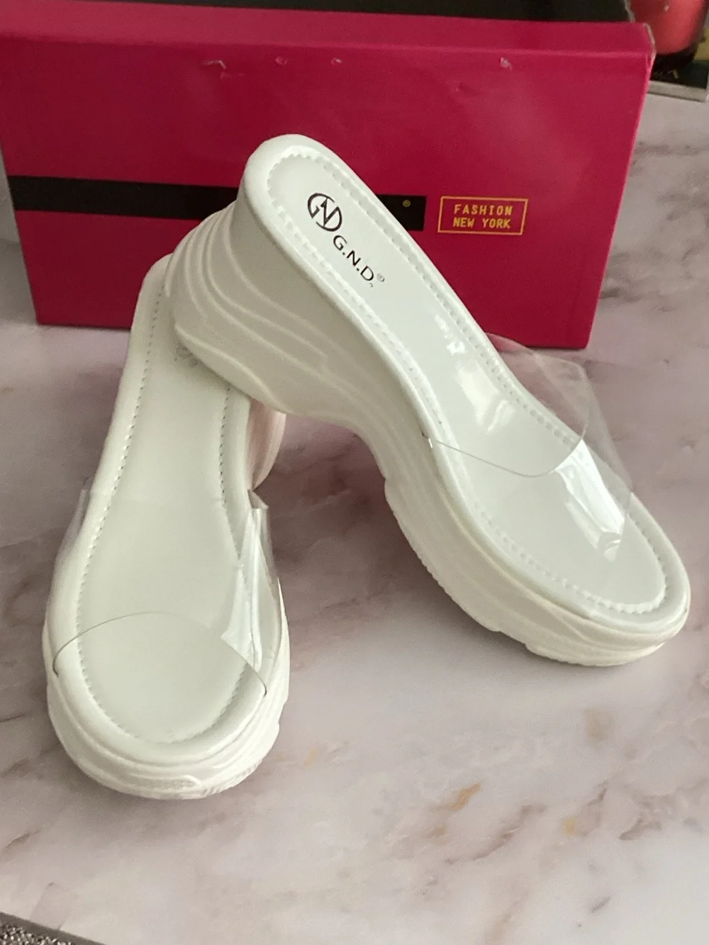 clear strap wedge nib
